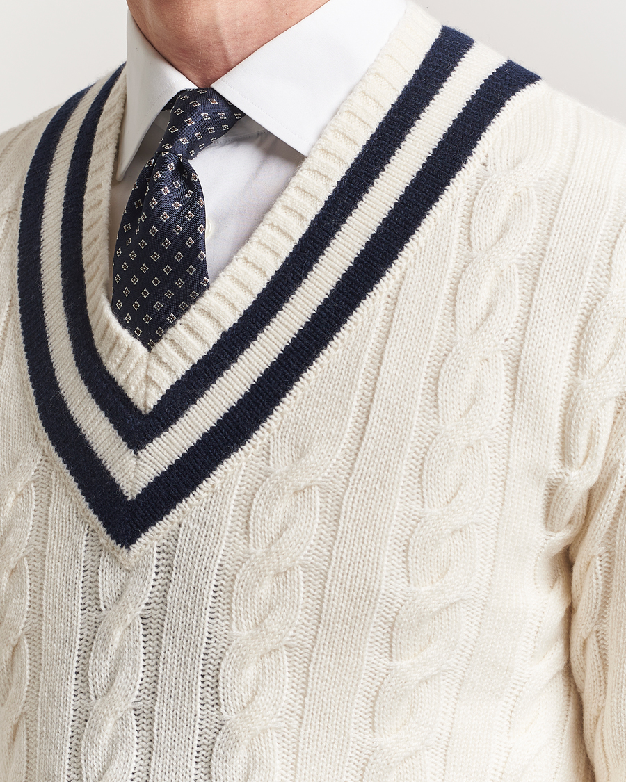 Mies | Puserot | Ralph Lauren Purple Label | Cashmere Crickett Sweater Cream