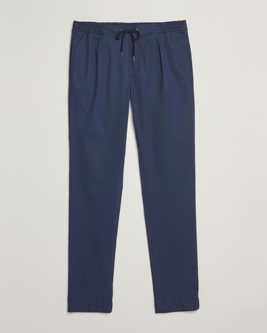 Mies | Housut | Ralph Lauren Purple Label | Soft Cotton Drawstring Pants Navy
