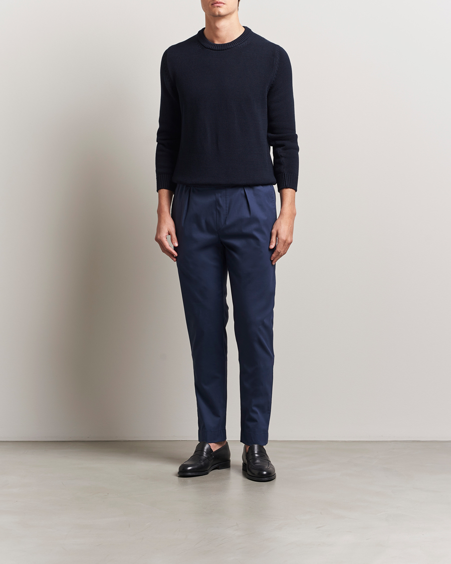 Mies | Housut | Ralph Lauren Purple Label | Soft Cotton Drawstring Pants Navy