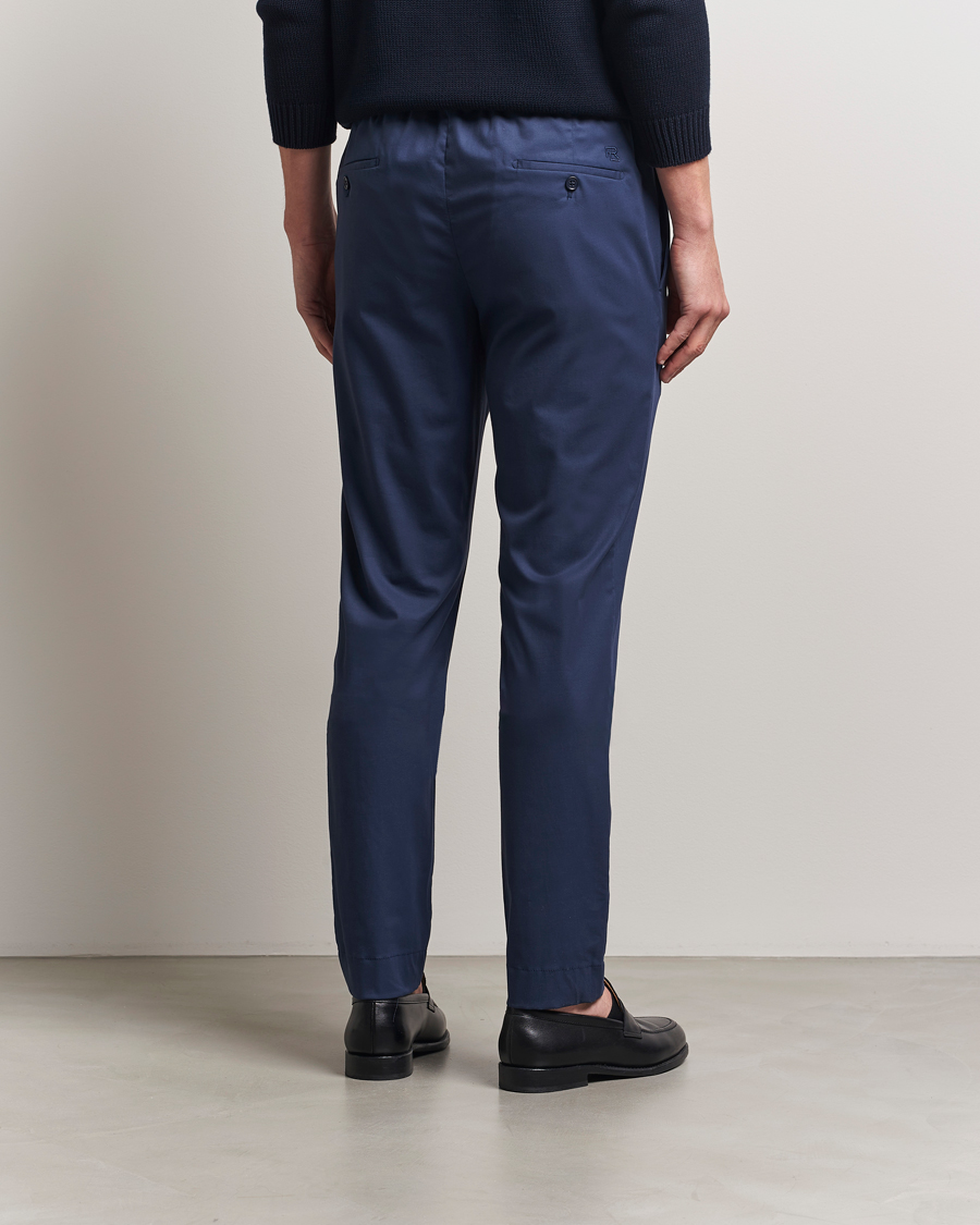 Mies | Housut | Ralph Lauren Purple Label | Soft Cotton Drawstring Pants Navy