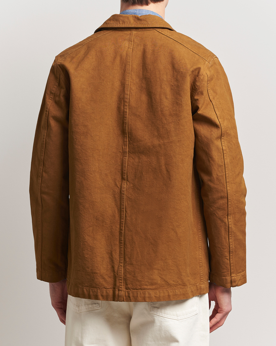 Mies | Takit | Drake's | Duck Cotton Canvas Chore Jacket Tobacco