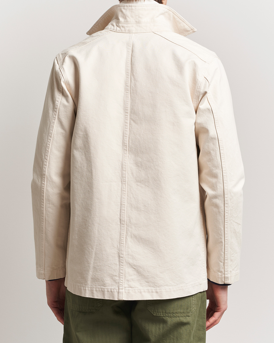 Mies | Takit | Drake's | Duck Cotton Canvas Shore Jacket Natural