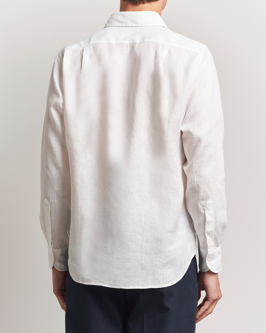 Mies | Kauluspaidat | Drake's | Linen Summer Shirt Ecru