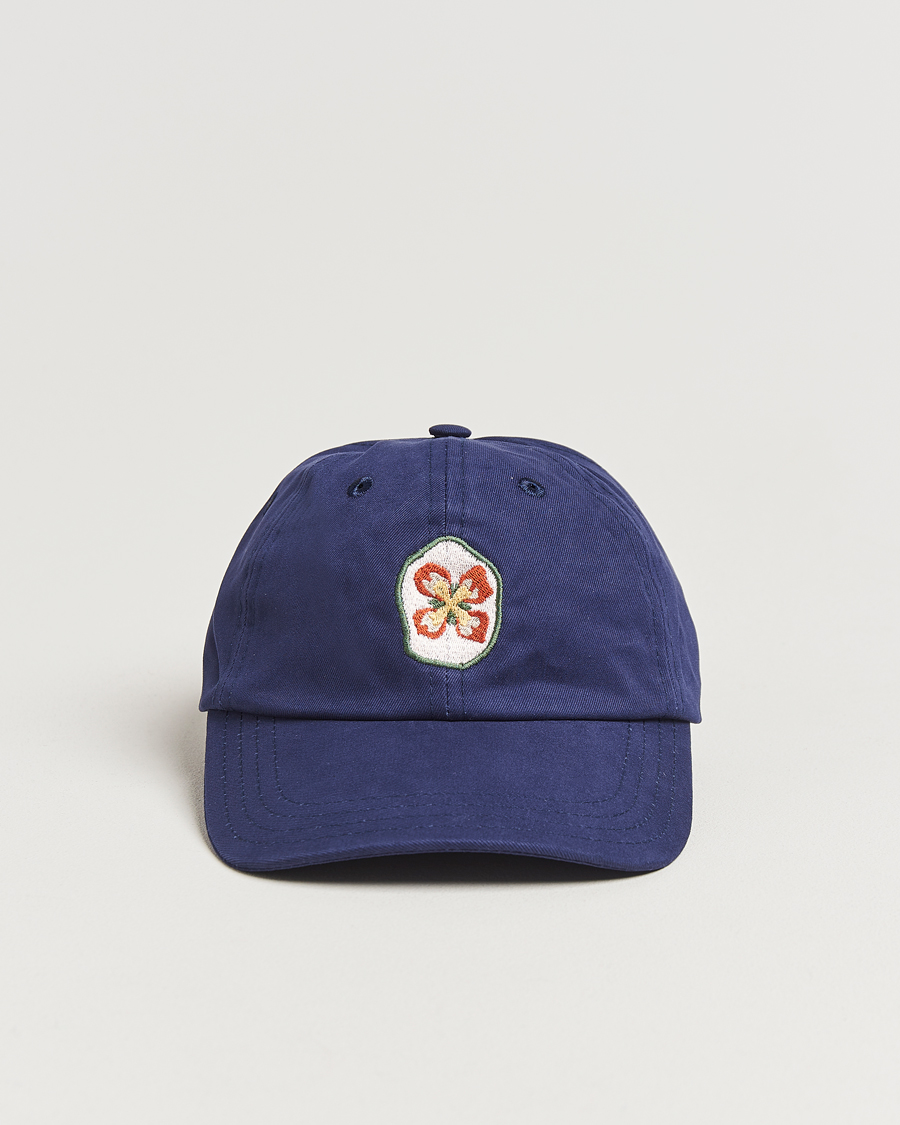 Mies | Drake's Petal Flower Baseball Cap Navy | Drake's | Petal Flower Baseball Cap Navy