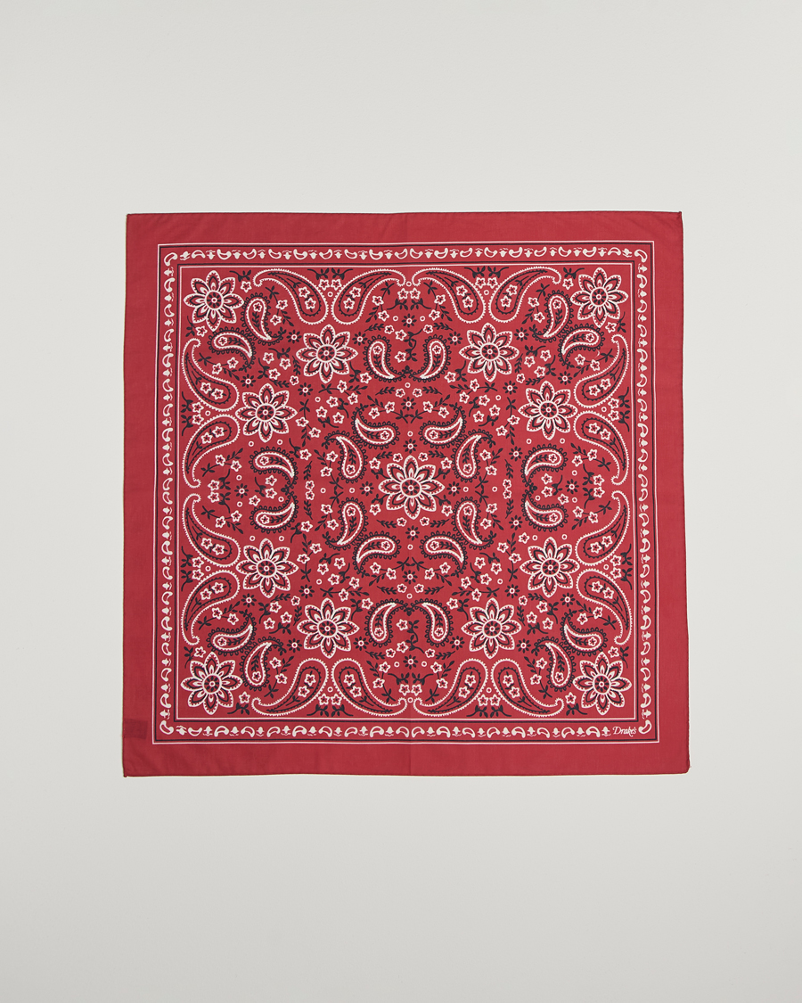 Mies | Drake's Classic Paisley Bandana Red | Drake's | Classic Paisley Bandana Red