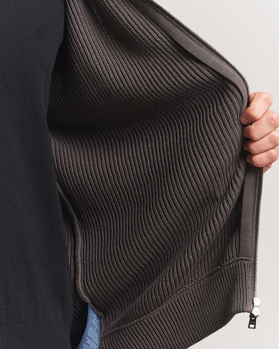 Mies | Takit | Herno | Cotton Knit Hybrid Jacket Brown