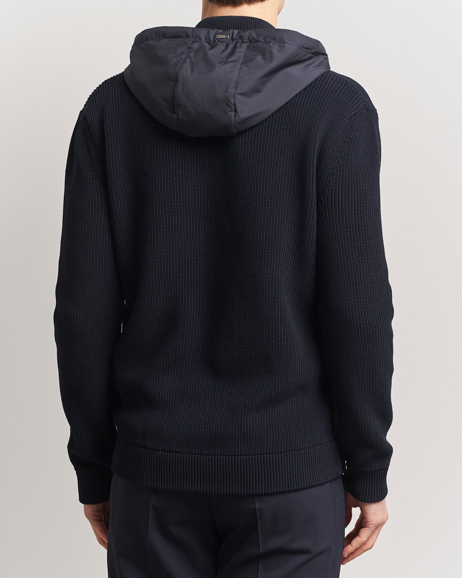 Mies | Takit | Herno | Cotton Knit Hybrid Jacket Navy