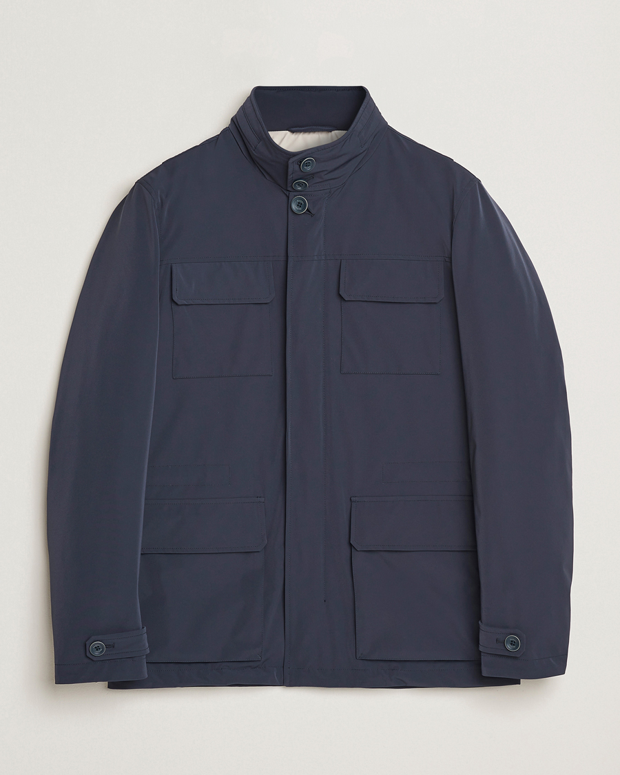 Mies | Takit | Herno | Soft Nylon Field Jacket Navy