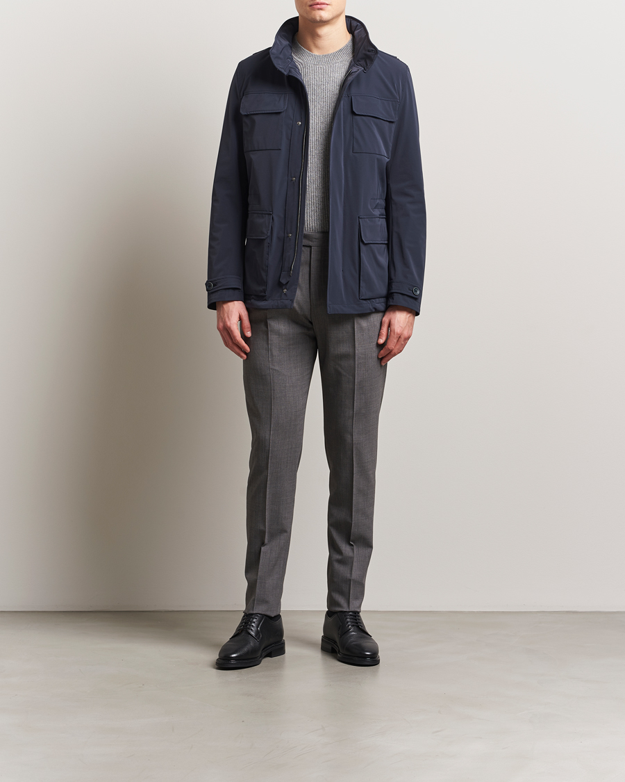 Mies | Takit | Herno | Soft Nylon Field Jacket Navy