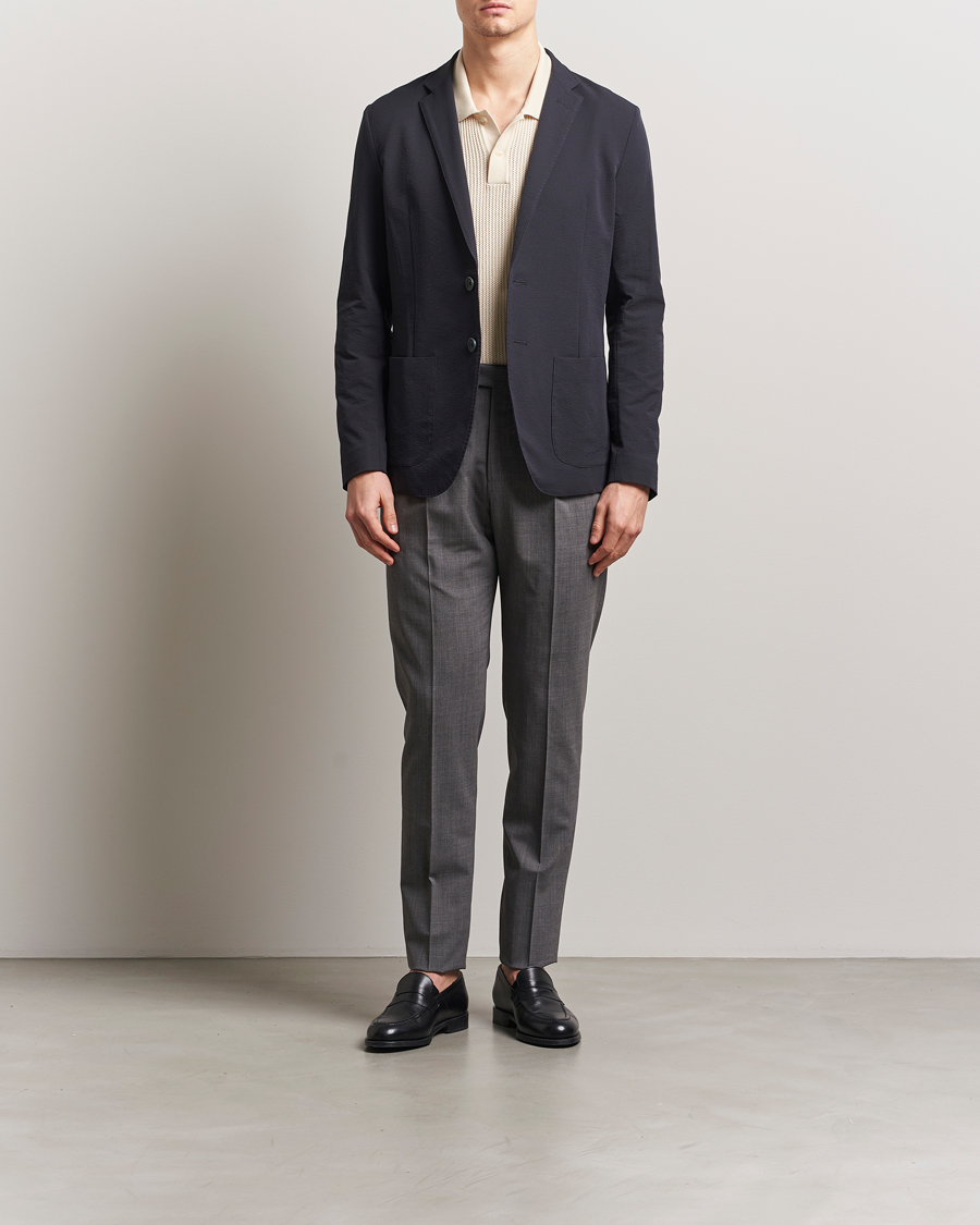 Mies | Pikkutakit | Herno | Seersucker Blazer Navy