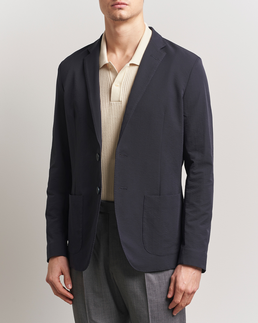 Mies | Pikkutakit | Herno | Seersucker Blazer Navy