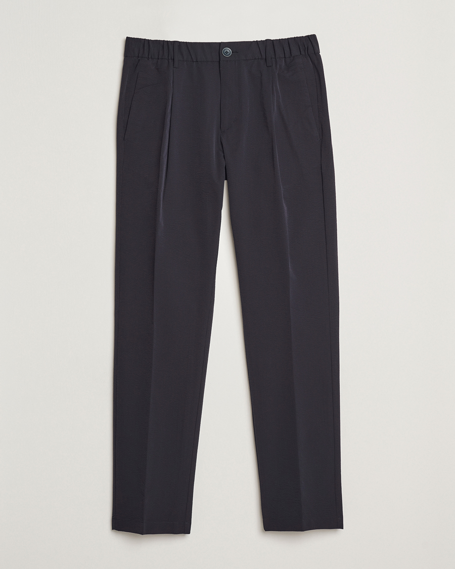 Mies | Housut | Herno | Seersucker Drawstring Pants Navy