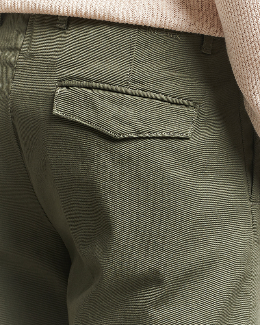 Mies | Housut | Incotex | Regular Fit Uniform Cotton Slacks Military
