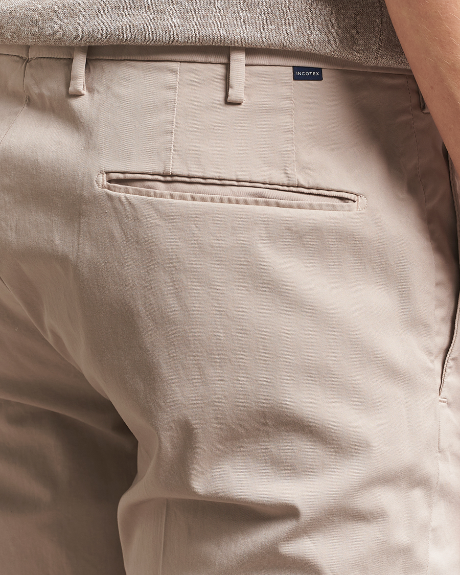 Mies | Housut | Incotex | Slim Fit Comfort Chinos Light Beige