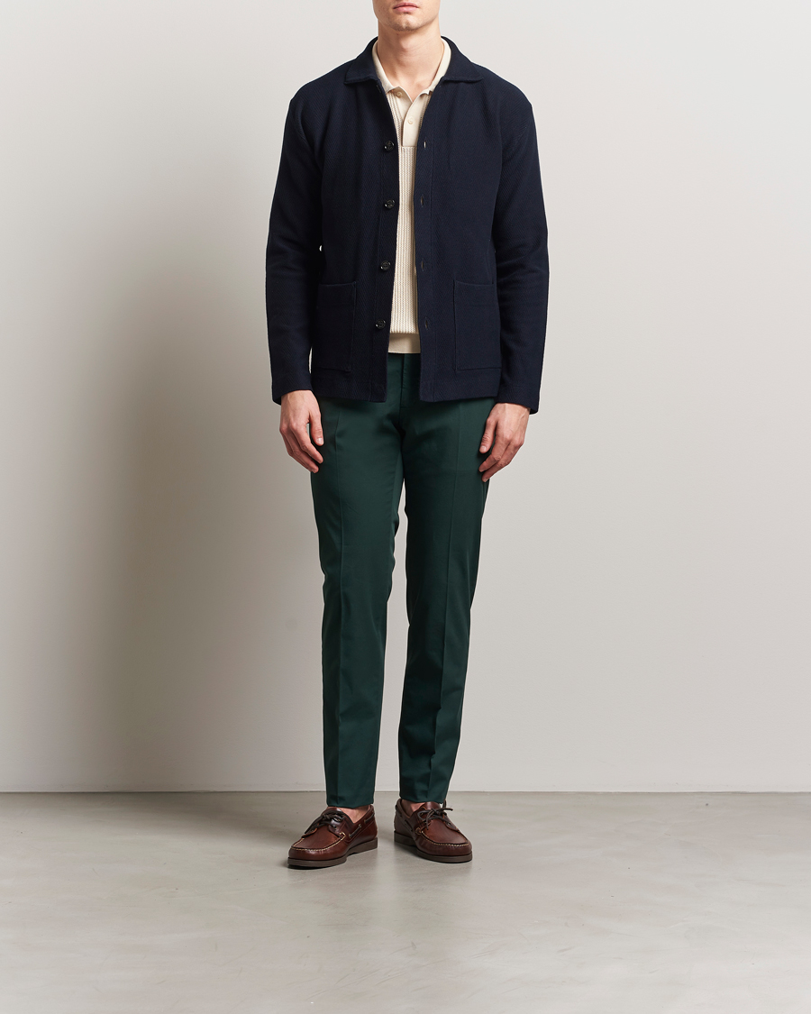 Mies | Housut | Incotex | Slim Fit Comfort Chinos Dark Green