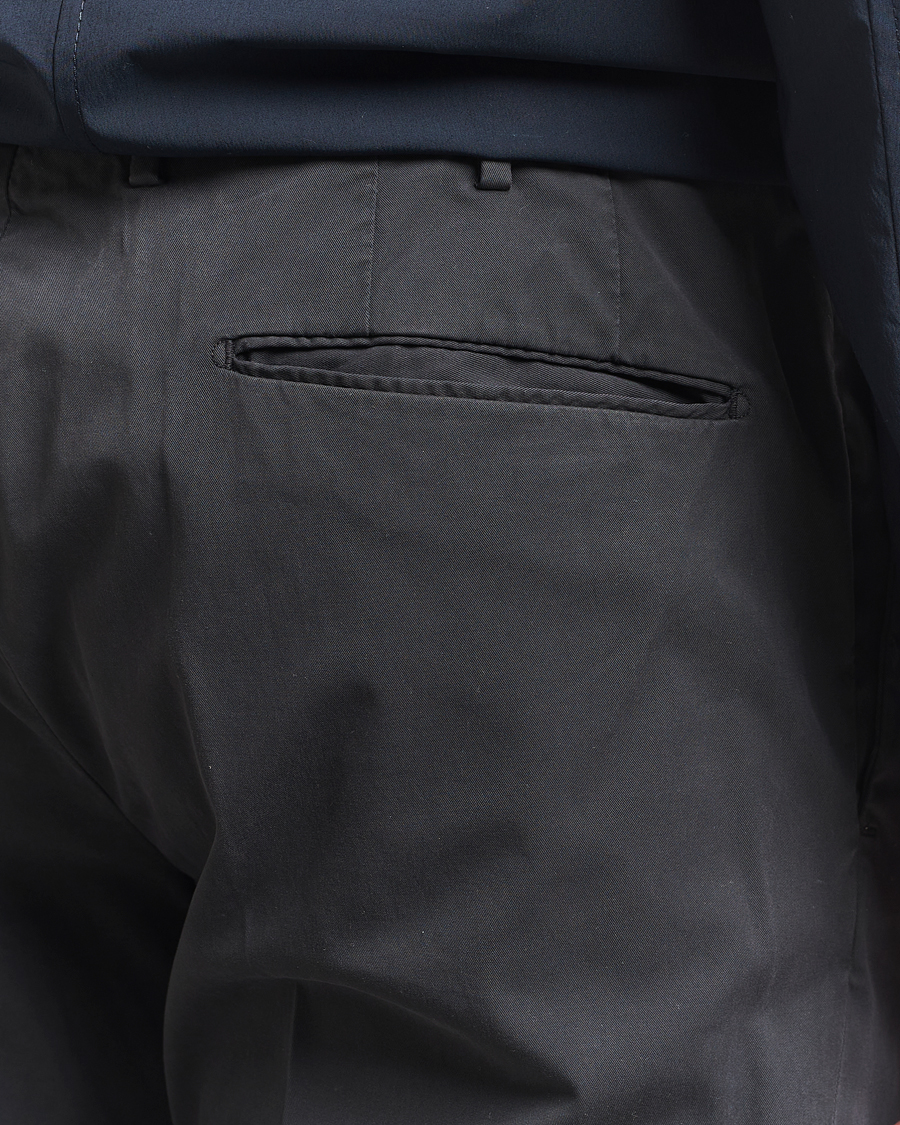 Mies | Housut | Incotex | Slim Fit Comfort Chinos Dark Grey