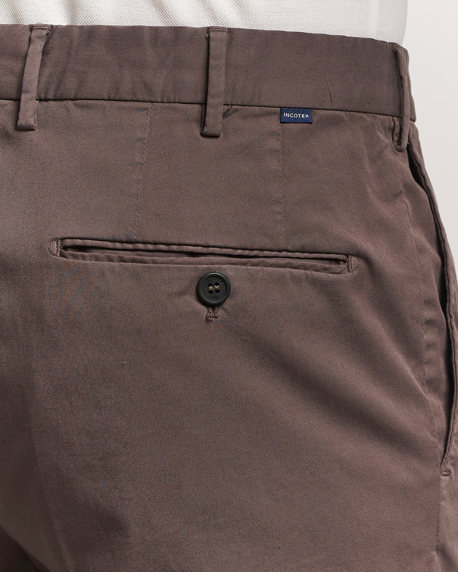 Mies | Housut | Incotex | Regular Fit Comfort Chinos Brown