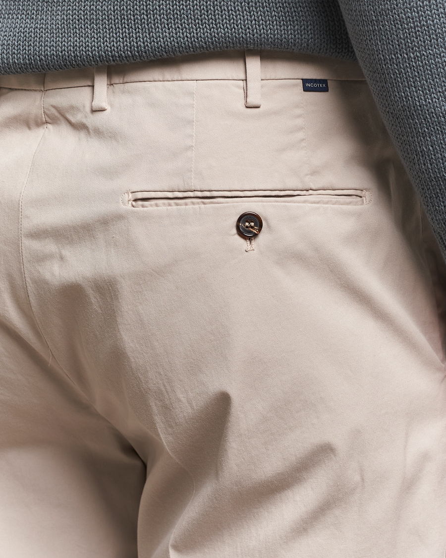 Mies | Housut | Incotex | Regular Fit Comfort Chinos Light Beige