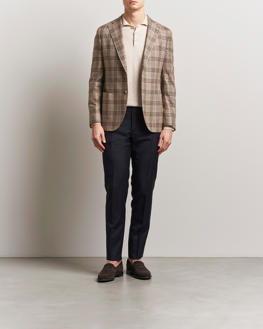 Mies | Housut | Incotex | Slim Fit Super 100s Wool Trousers Navy