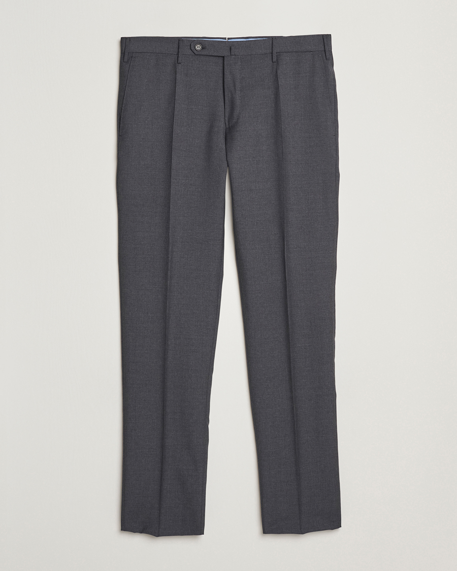 Mies | Housut | Incotex | Slim Fit Super 100s Wool Trousers Medium Grey