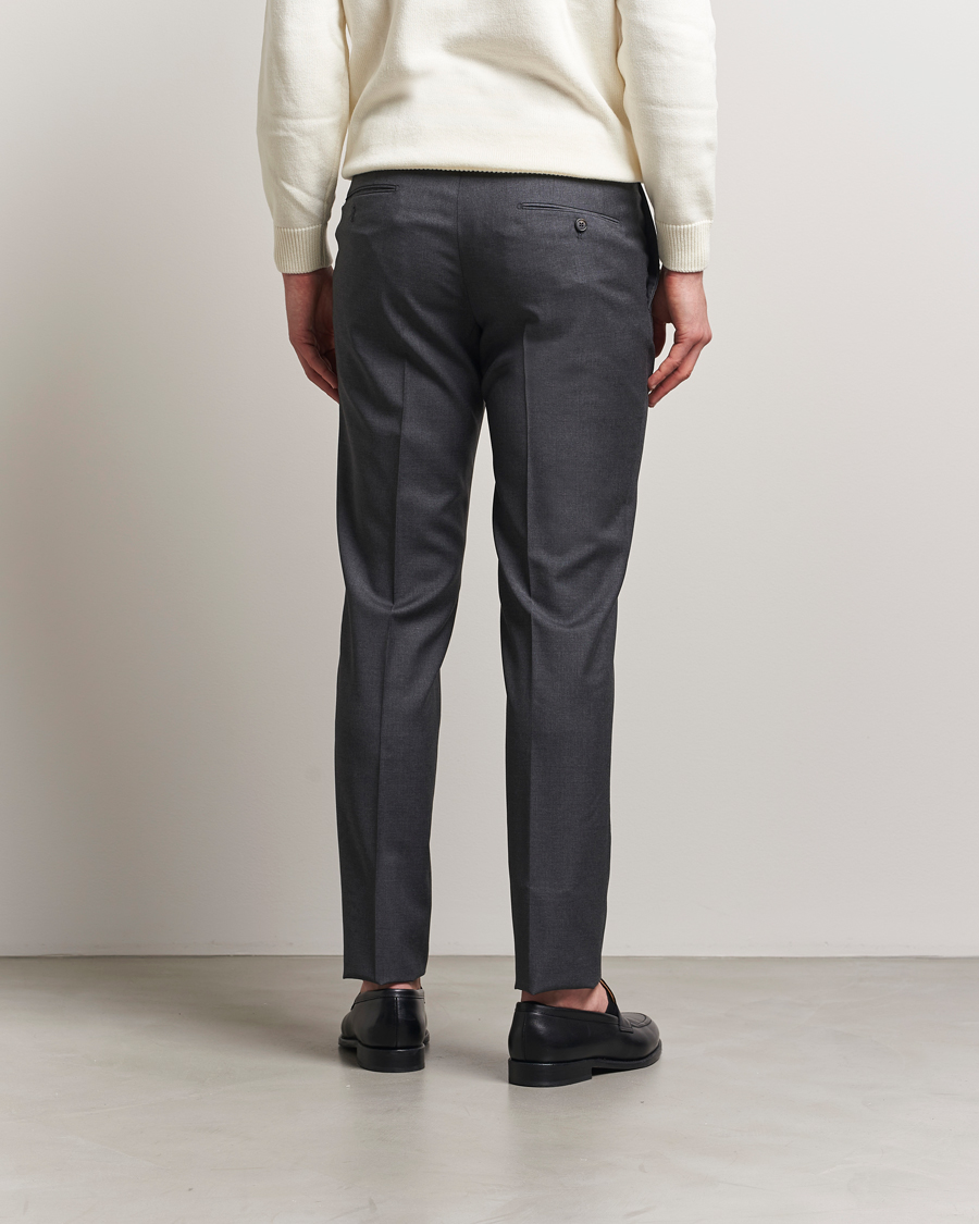 Mies | Housut | Incotex | Slim Fit Super 100s Wool Trousers Medium Grey
