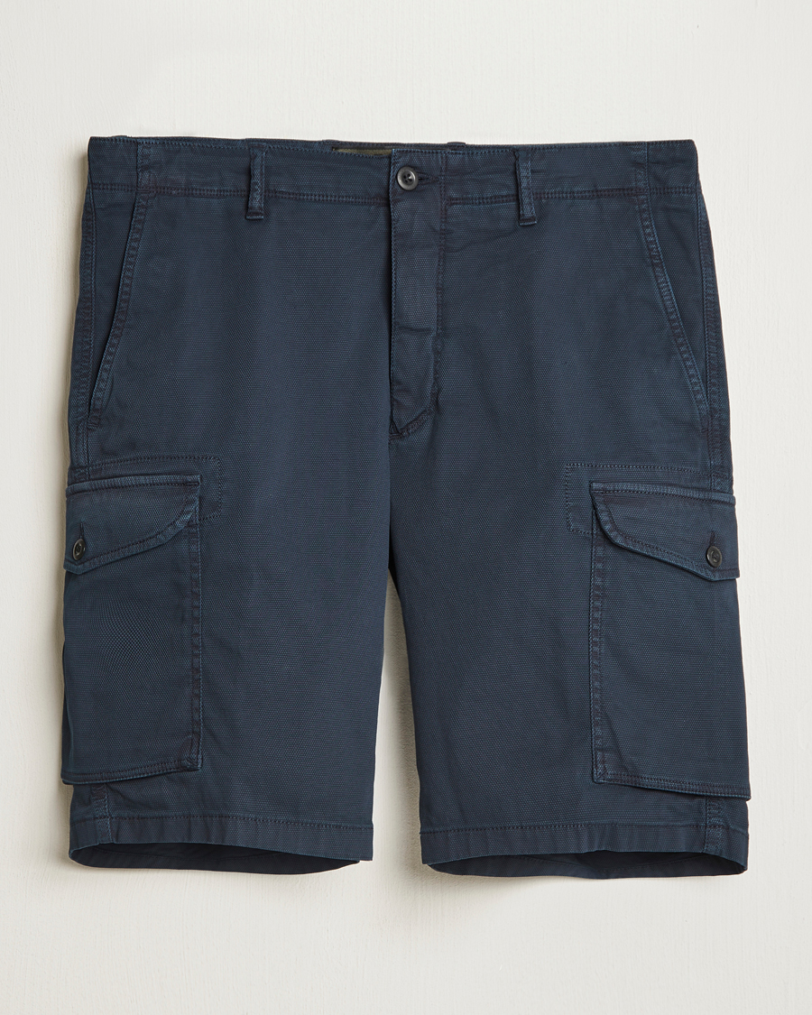 Mies | Shortsit | Incotex | Cotton Cargo Shorts Navy