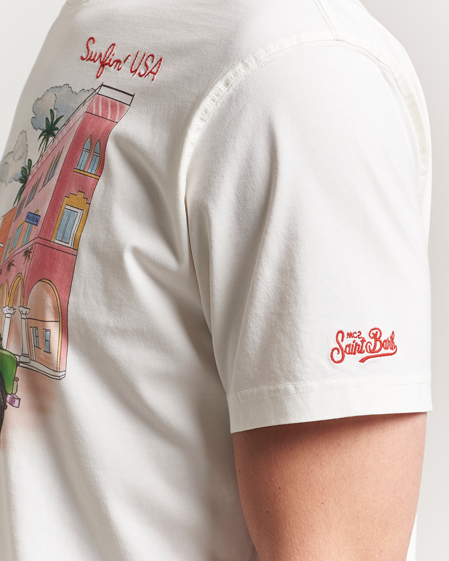 Mies | T-paidat | MC2 Saint Barth | Printed Cotton T-Shirt Surfing USA