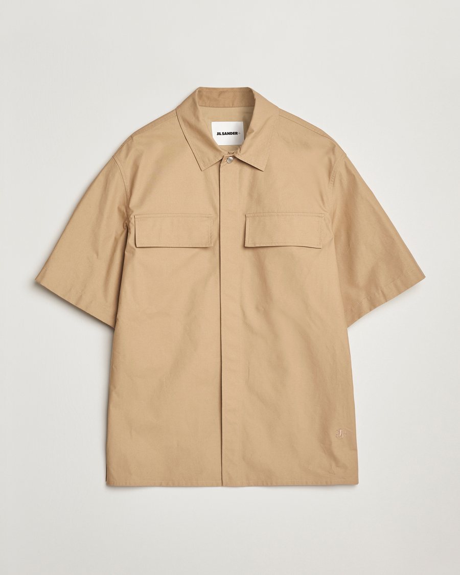Mies | Kauluspaidat | Jil Sander | Short Sleeve Pocket Shirt Khaki