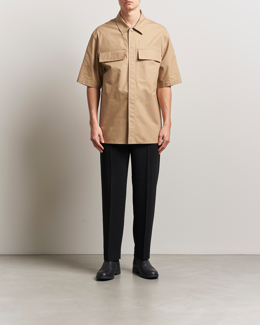 Mies | Kauluspaidat | Jil Sander | Short Sleeve Pocket Shirt Khaki