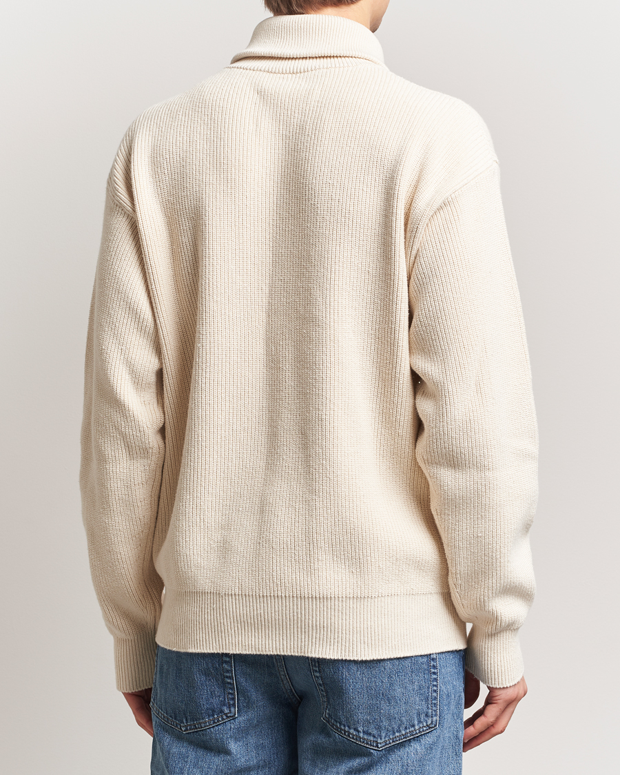 Mies | Puserot | Jil Sander | Rib Full Zip Cardigan Porcelain