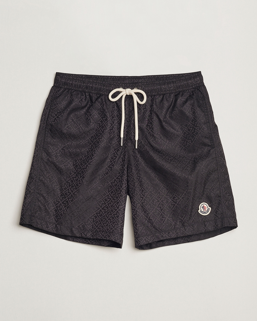 Mies | Uimahousut | Moncler | Monogram Swim Shorts Black