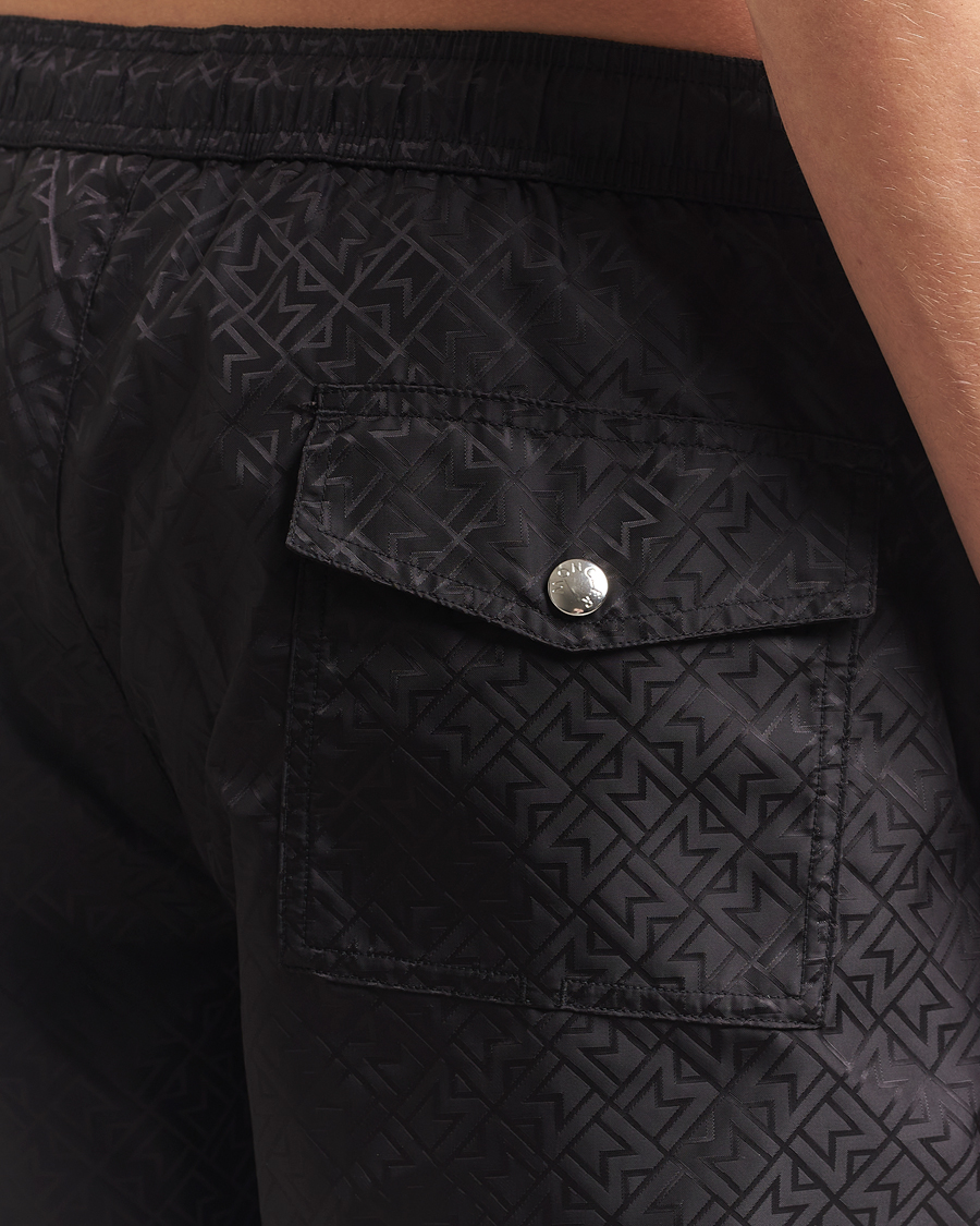 Mies | Uimahousut | Moncler | Monogram Swim Shorts Black
