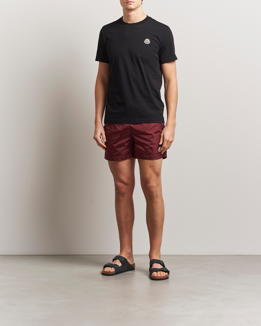 Mies | Uimahousut | Moncler | Nylon Swim Shorts Burgundy