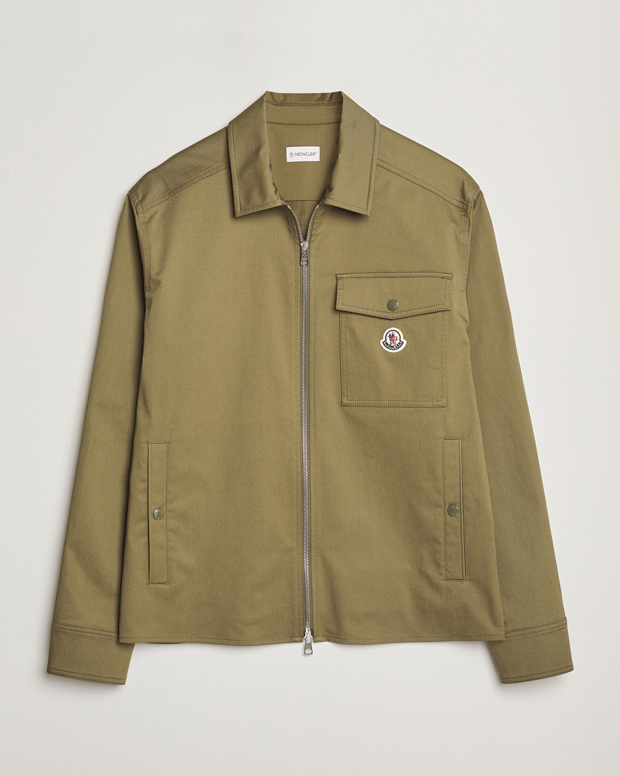 Mies | Kauluspaidat | Moncler | Zip Overshirt Olive
