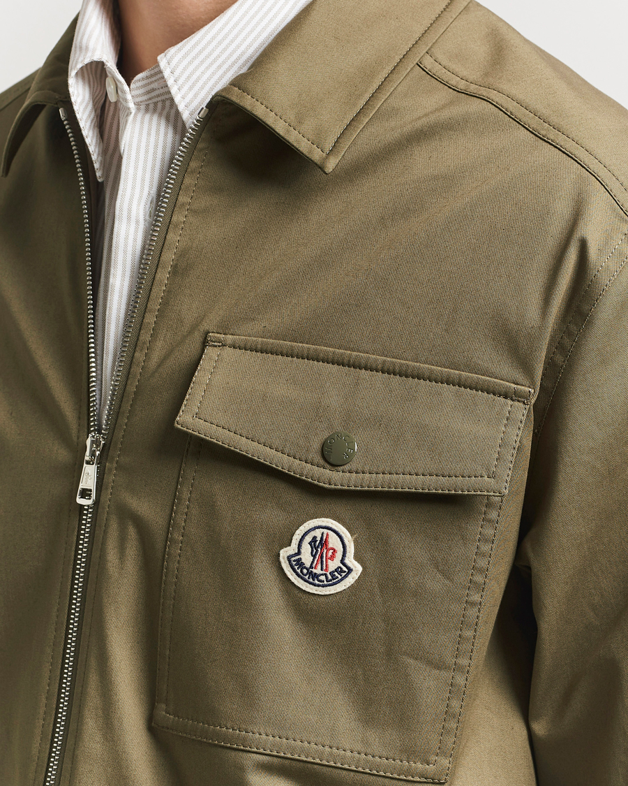 Mies | Kauluspaidat | Moncler | Zip Overshirt Olive