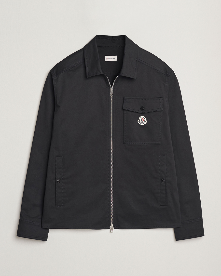 Mies | Kauluspaidat | Moncler | Zip Overshirt Black