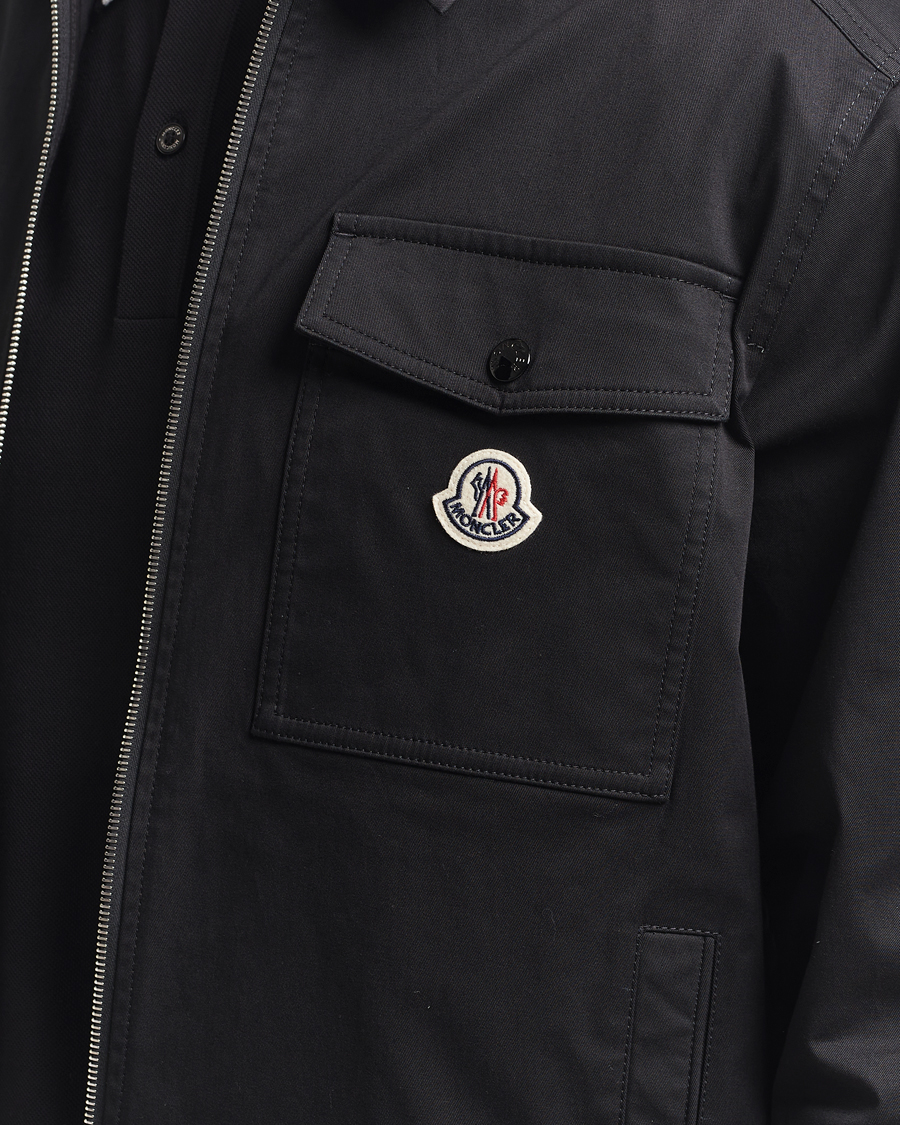 Mies | Kauluspaidat | Moncler | Zip Overshirt Black