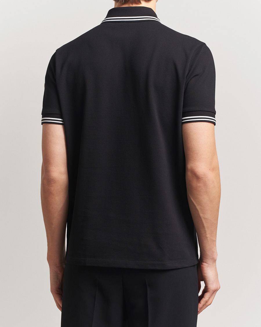 Mies | Pikeet | Moncler | Contrast Rib Polo Black