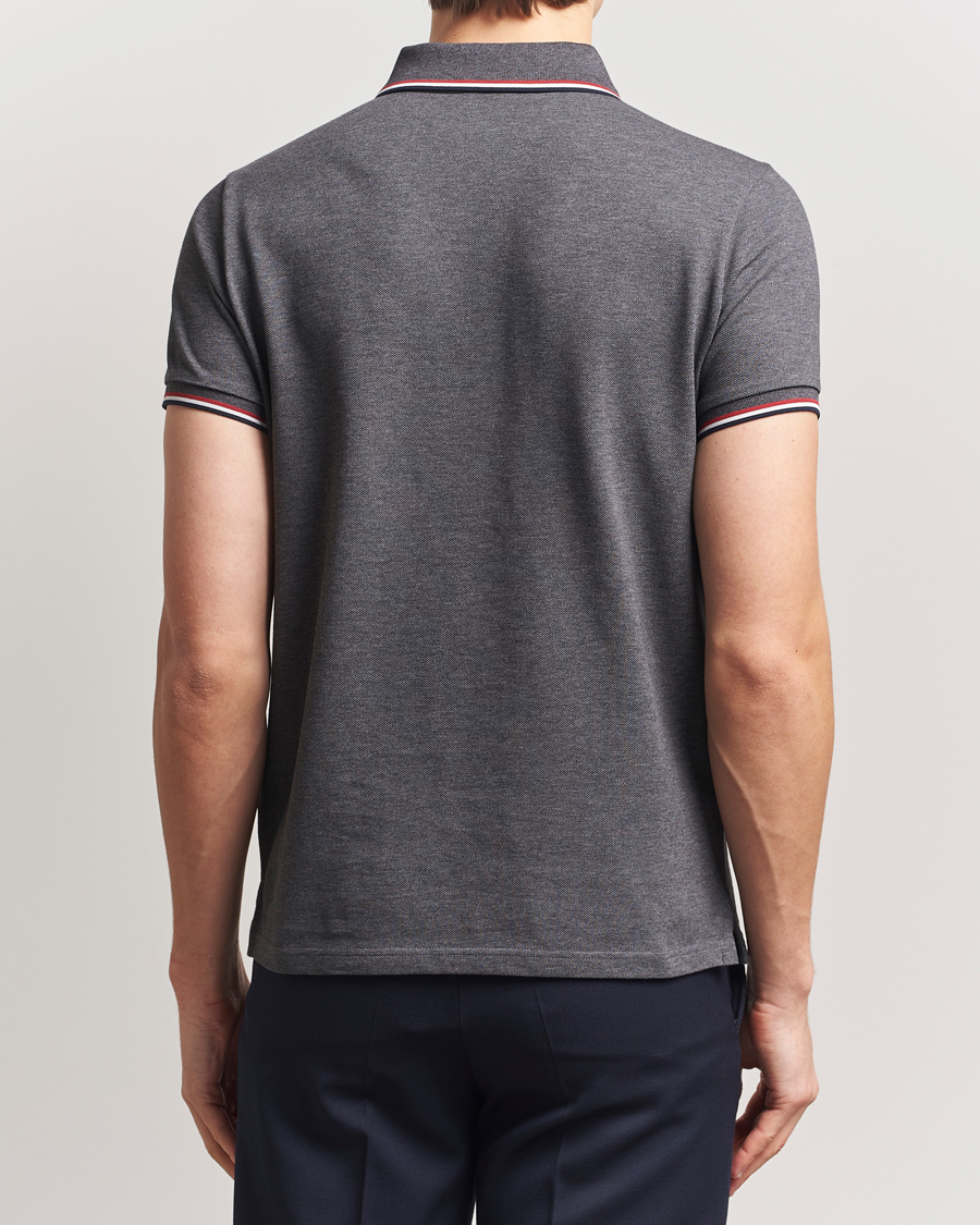 Mies | Pikeet | Moncler | Contrast Rib Polo Dark Grey