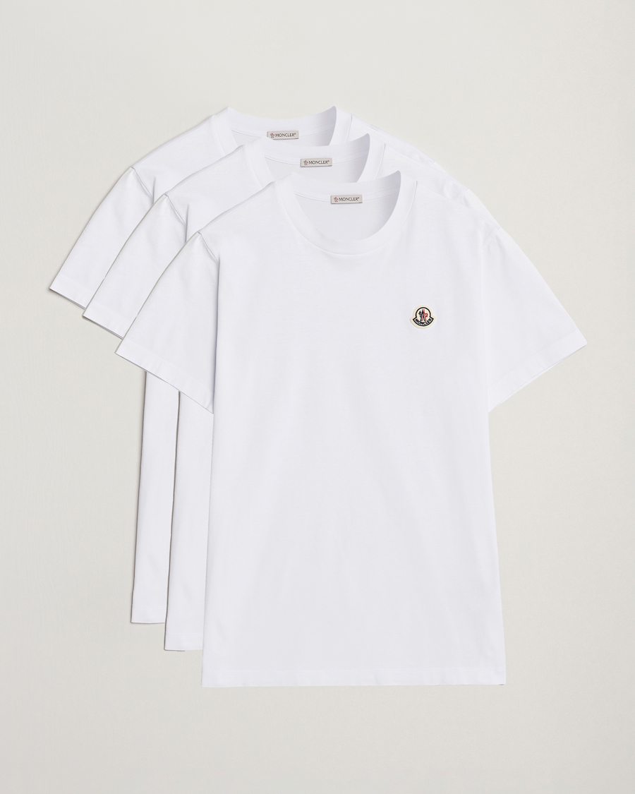 Mies | T-paidat | Moncler | 3-pack Logo T-Shirts White