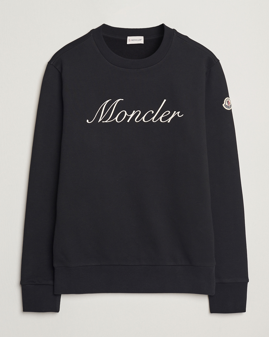 Mies | Puserot | Moncler | Lettering Sweatshirt Black
