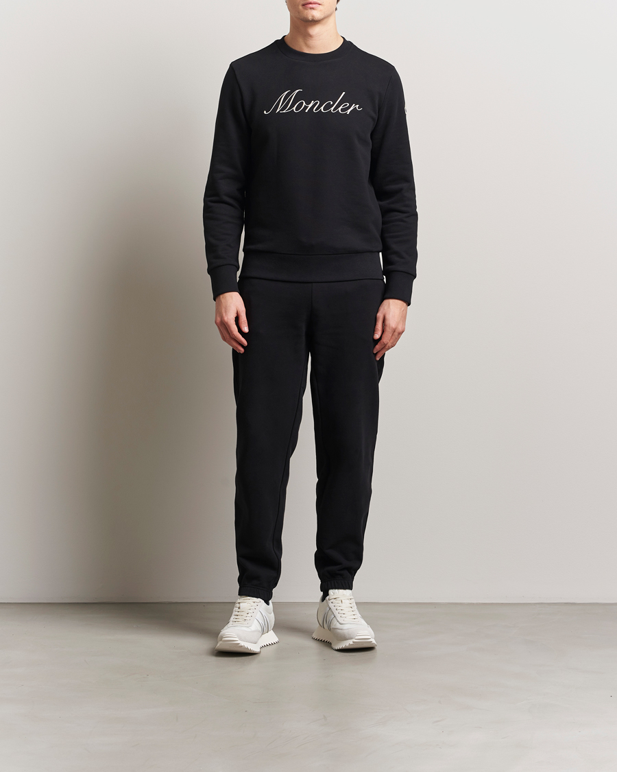 Mies | Puserot | Moncler | Lettering Sweatshirt Black