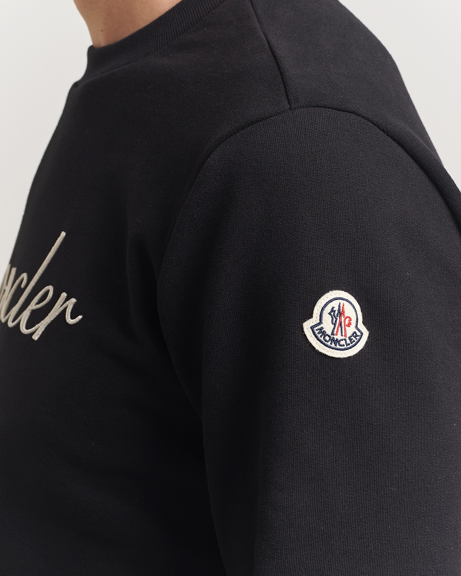 Mies | Puserot | Moncler | Lettering Sweatshirt Black