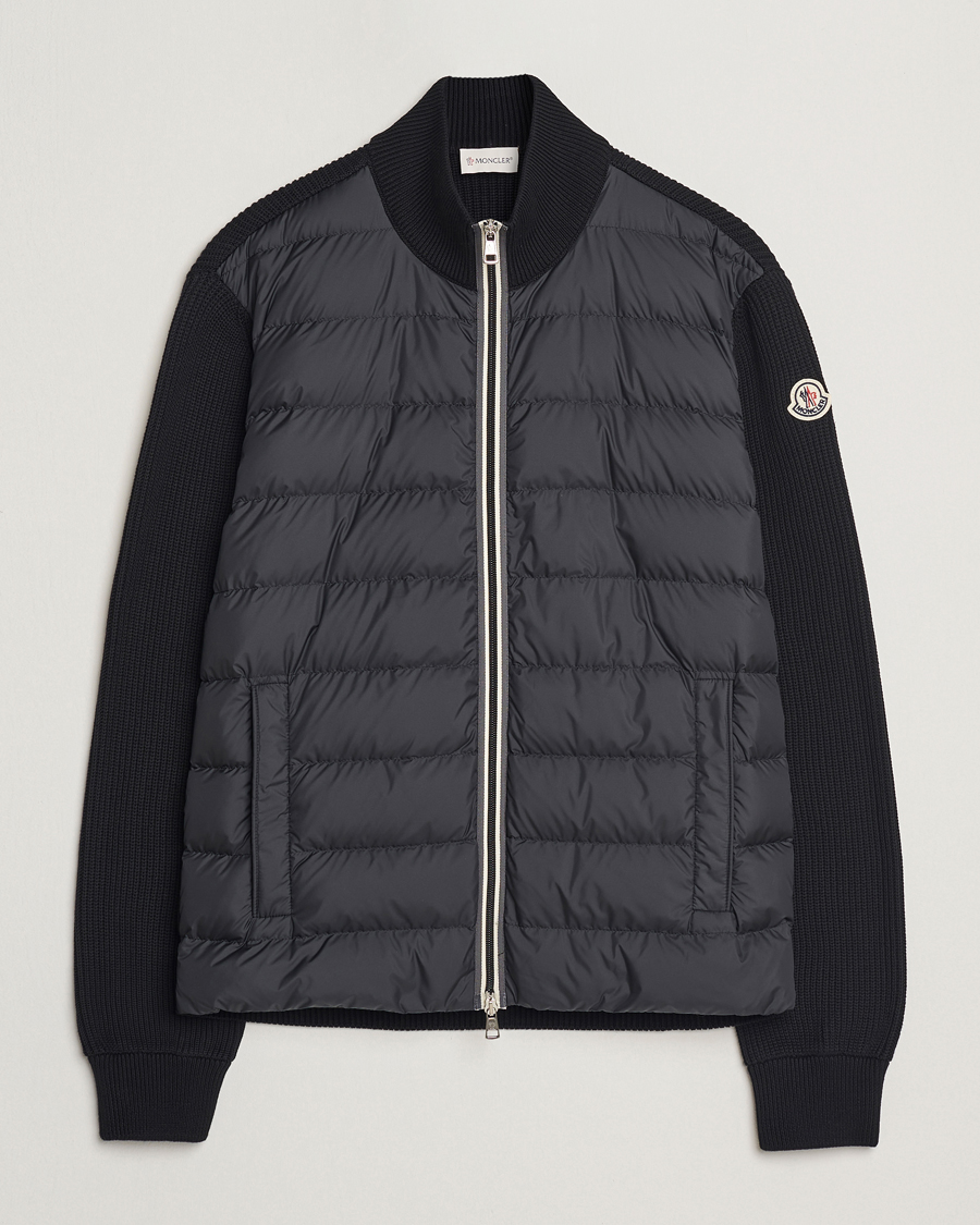 Mies | Puserot | Moncler | Contrast Zip Cardigan Black