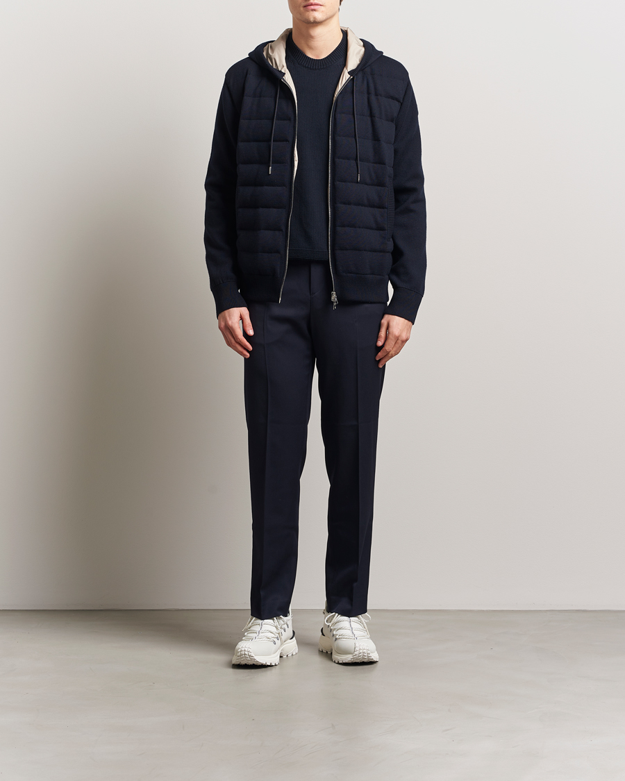 Mies | Puserot | Moncler | Hooded Zip Cardigan Navy