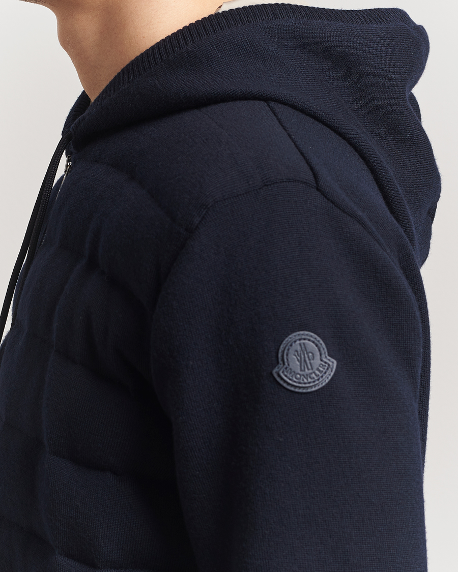 Mies | Puserot | Moncler | Hooded Zip Cardigan Navy