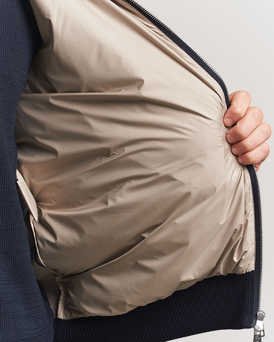 Mies | Puserot | Moncler | Hooded Zip Cardigan Navy