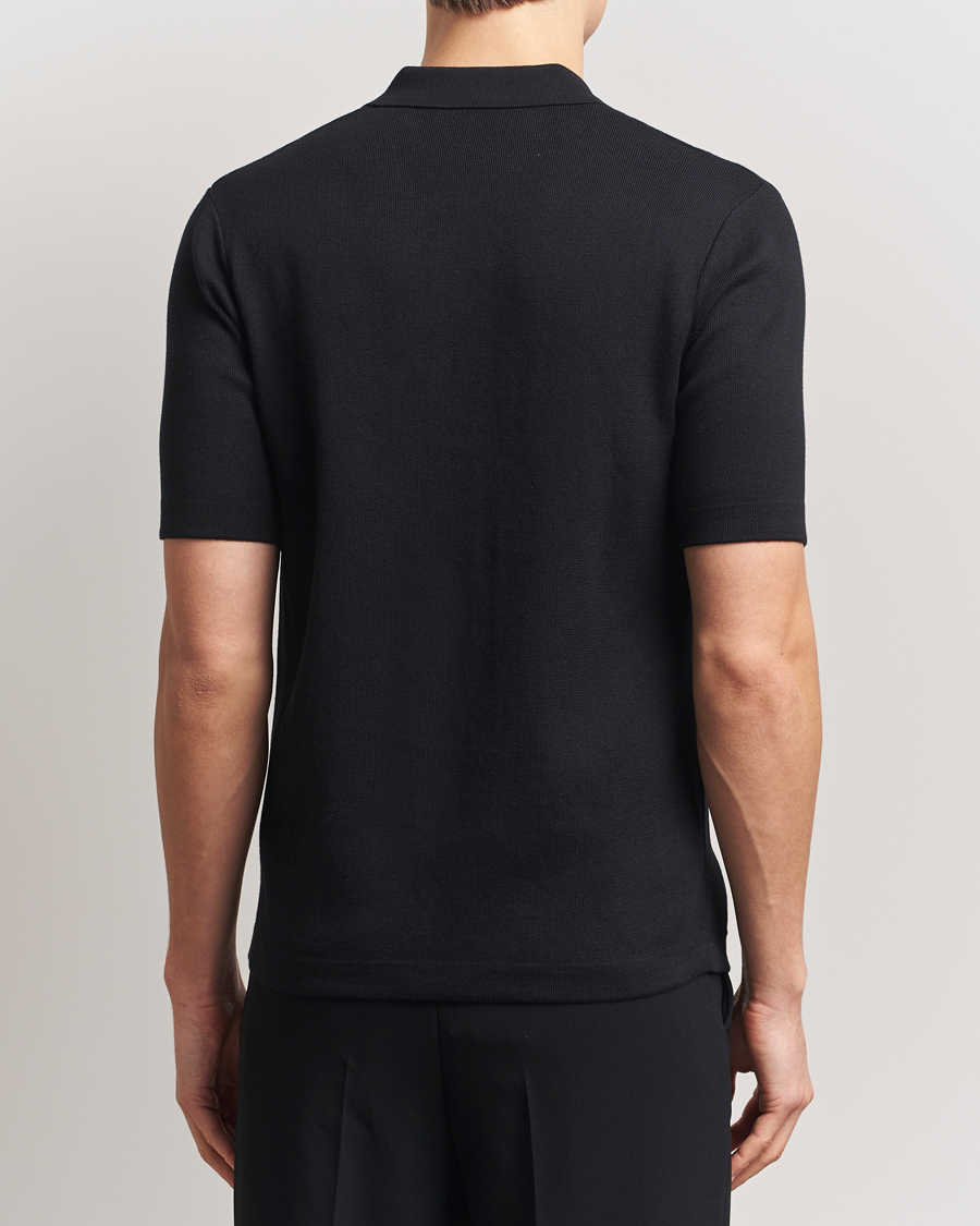 Mies | Kauluspaidat | Fred Perry | Knitted Short Sleeve Shirt Black