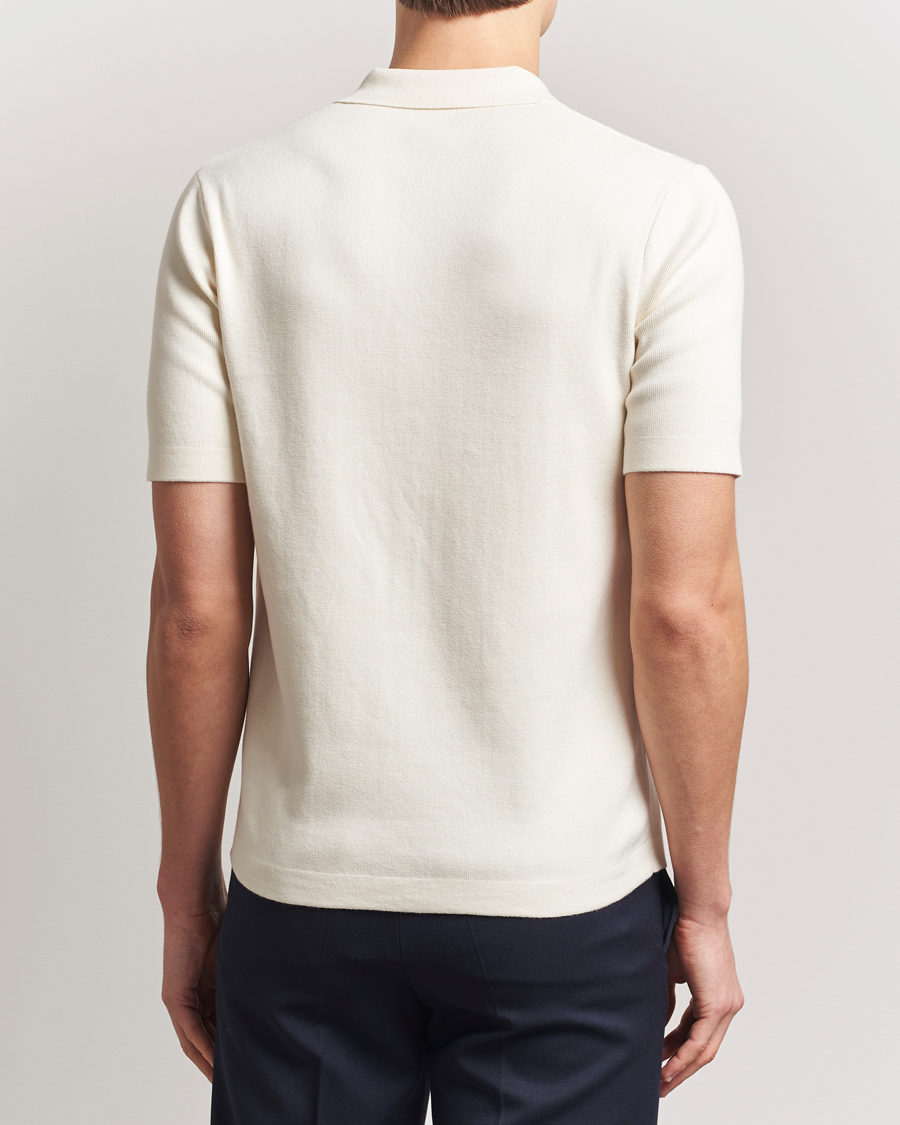 Mies | Kauluspaidat | Fred Perry | Knitted Short Sleeve Shirt Ecru
