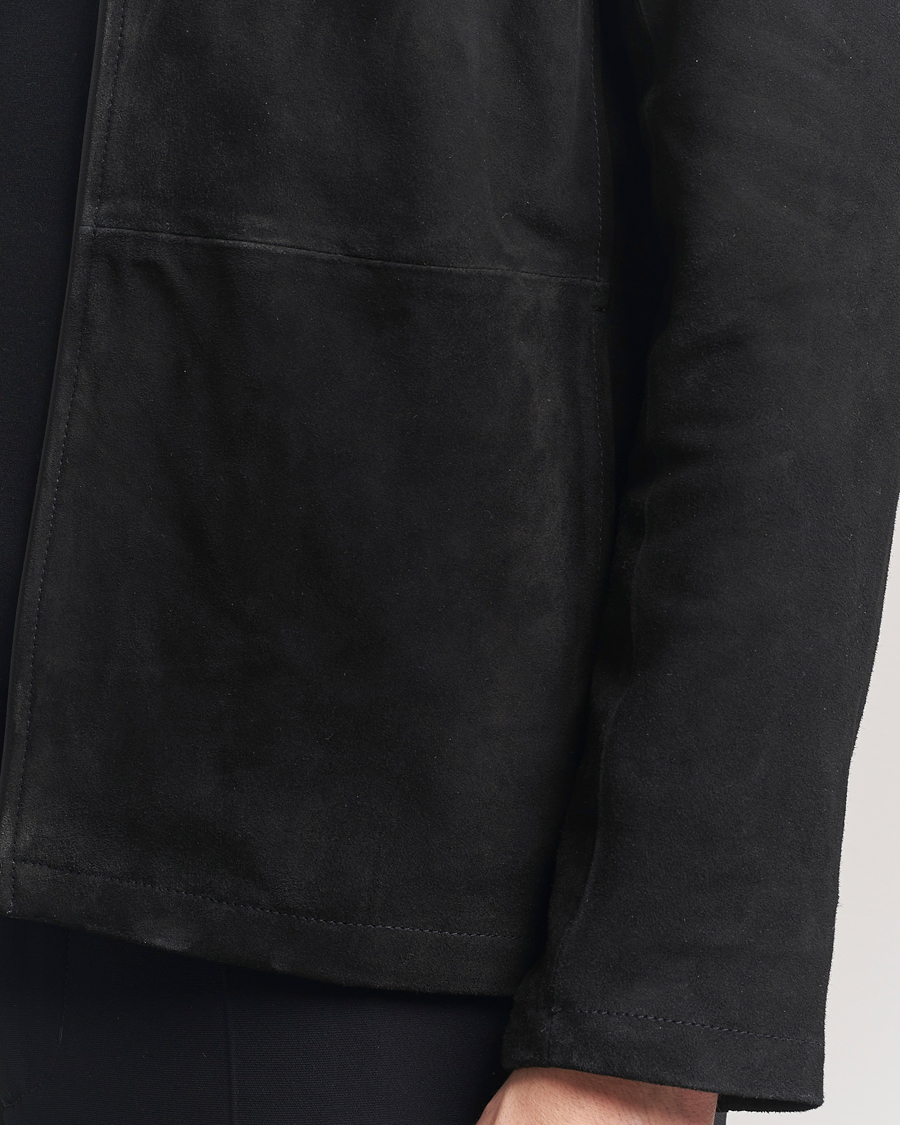 Mies | Takit | J.Lindeberg | Jonah Suede Overshirt Black
